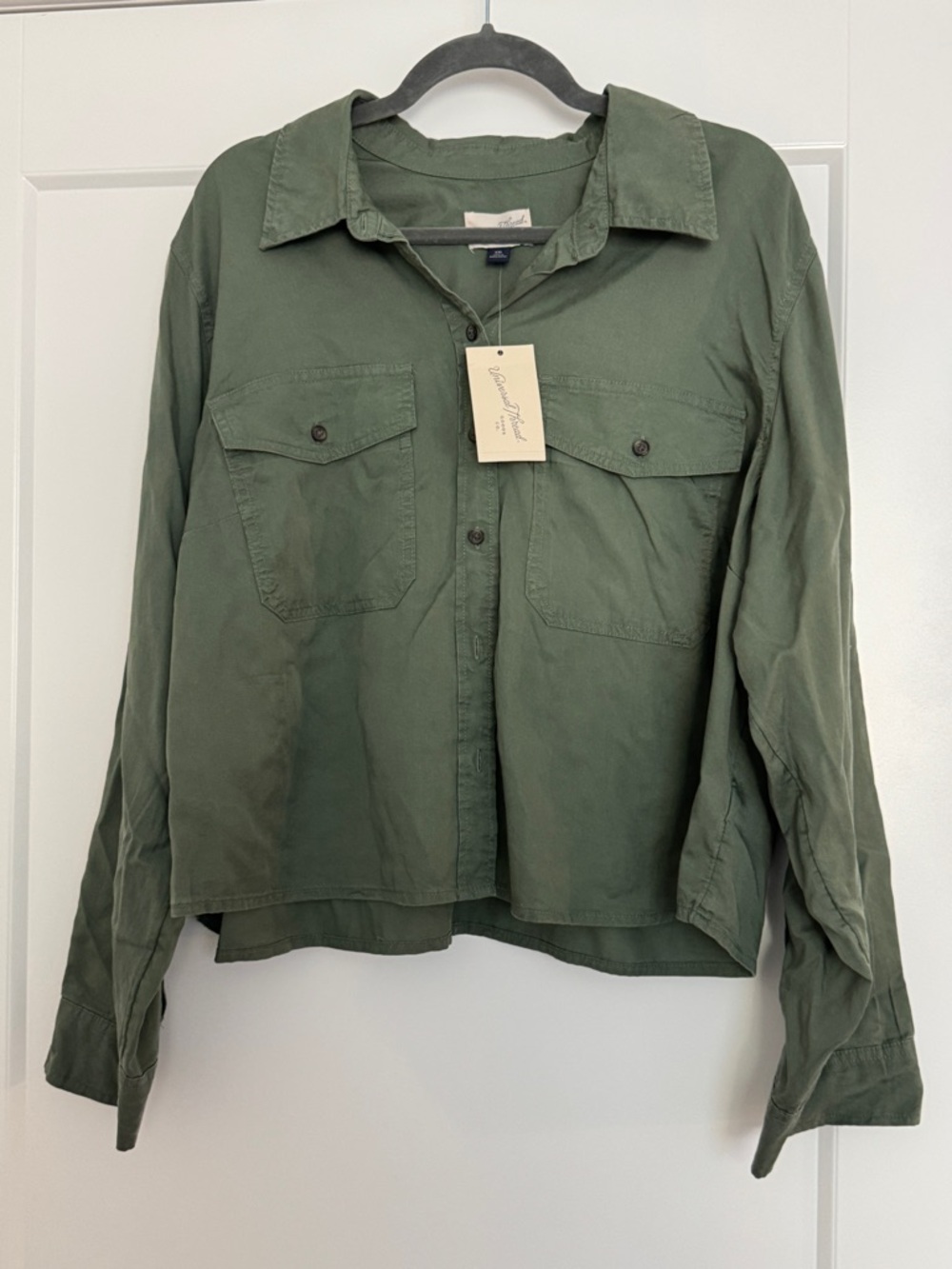 Universal Thread Olive Utility Button-Up Shirt - Picture 2 of 3